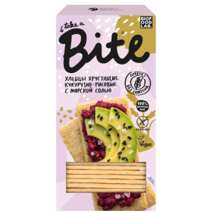 Хлебцы хрустящие кукуруз-рис с мор.солью 150г Bite