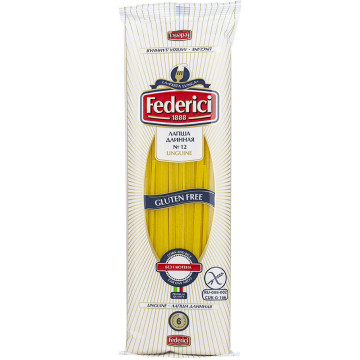 Макароны без глютена Лапша длинная, 400 г Federici Linguine