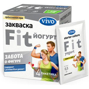 Закваска бактериальная "Fit Йогурт" 4шт *0,5г, тм Vivo