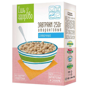 Завтраки амарантовые ЕШЬ ЗДОРОВО в белой глазури, 250г