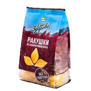 Макароны без глютена из амарантовой муки, Ракушки, 250 г «Ешь здорово»