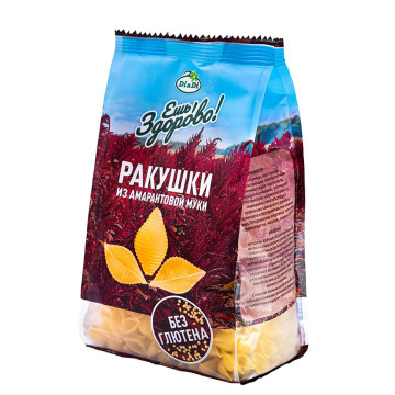 Макароны без глютена из амарантовой муки, Ракушки, 250 г «Ешь здорово»