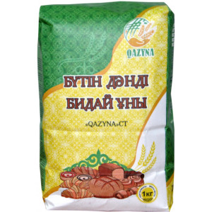 Мука пшеничная цельнозерновая, 10кг меш. Qazyna