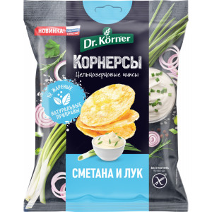Чипсы корнерсы кукуруза-рис сметана и лук Dr. Corner