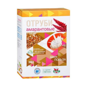 Отруби овсяные амарантовые DiDi с гречей, без глютена 250г