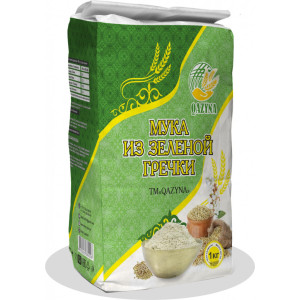 Мука из зеленой гречки без глютена , 1кг, ТМ "Qazyna"