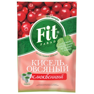 Кисель Fit овсяный клюквенный 30гр