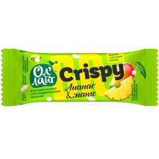 Фруктовый батончик тропич.фрукты ананас & манго Олайт Crispy