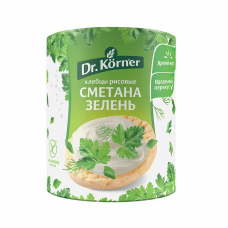 Хлебцы рисовые без глютена со сметаной и зеленью, 80г Dr Korners