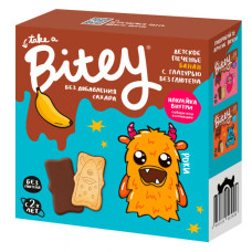 Печенье без глютена Bitey с молоч.шоколадом банан 125гр