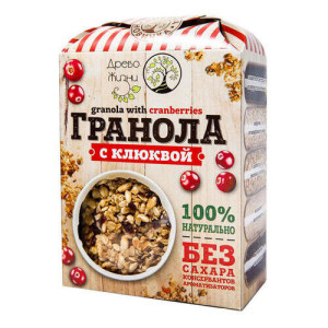 Гранола с клюквой ТМ Дерево жизни 400гр