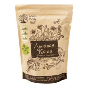 Льняная каша с яблоком и корицей 400г тм Источник жизни