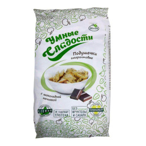 Подушечки "Умные сладости" с шоколадной начинкой со стевией 150г