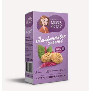 Печенье амарантовое безглютена 85г, тм Missis Pickez