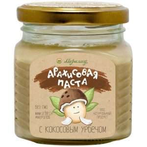 Паста арахисовая с кокосовым урбечем 230 г тм Мералад