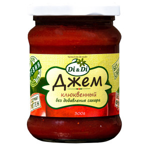 Джем клюквенный без сахара, 300г, ТМ "Di&amp;Di"
