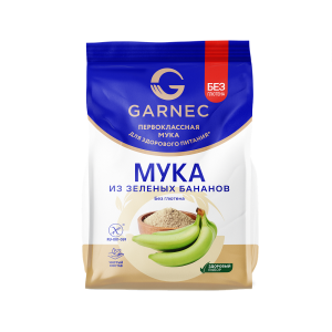 Мука без глютена из зеленых бананов, 300г Гарнец