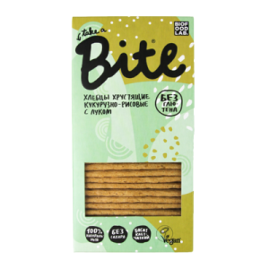 Хлебцы хрустящие BITE КУКУРУЗНО-РИСОВЫЕ С ЛУКОМ 150гр