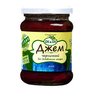 Джем черничный без сахара, 300г Di&amp;di