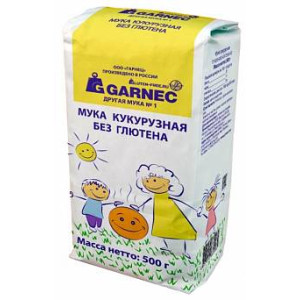 Мука кукурузная без глютена , 500 г Гарнец