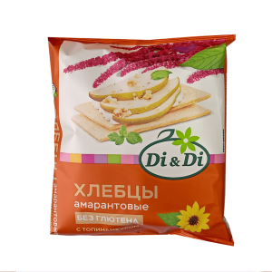 Хлебцы амарантовые с топинамбуром без глютена , 100 гр тм Di-Di