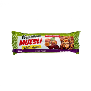 Батончик мюсли неглазированный мультизнаковый "Фундук" 45 гр тм "BombBar"