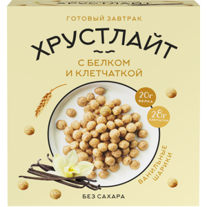 Ванильный Завтрак "Хрустлайт" с белком и клетчаткой 100 г