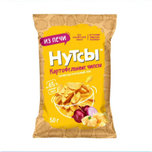 Картофельные чипсы Нутсы со вкусом "Пармезан и красный лук" 50 г