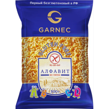 Макарон без глютена Алфавит Garnec 300г