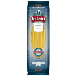 Макароны "спагетти" из пшеничной цельнозерновой муки 400г тм Federici