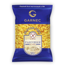 Макароны безглютена из кукурузной муки, ракушки 250г Гарнец