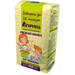 Манка овсяная 400г тм Гарнец