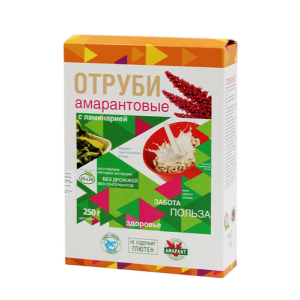 Отруби амарантовые БГ, 250г DiDi с ламинарией