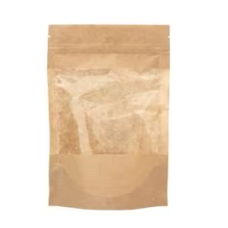 Пакет дой-пак крафт с окном 40мм, 120*200мм zip