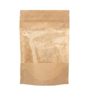 Пакет дой-пак крафт с окном 50мм, 200*300мм zip