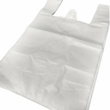 Пакеты белые с ручкой маечка, большие 80-90шт