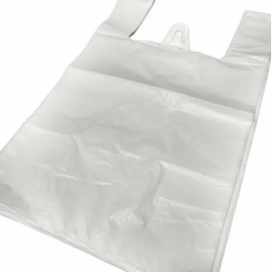 Пакеты белые с ручкой маечка, большие 80-90шт