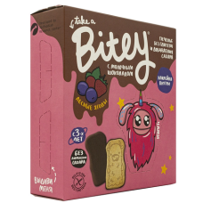 Печенье без глютена Bitey с молоч.шоколадом Лесные ягоды 125гр
