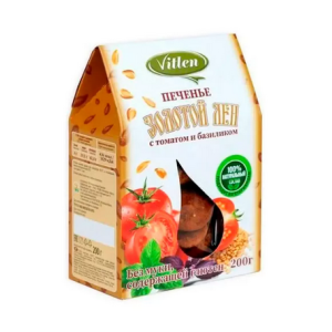 Печенье Золотой лен с ТОМАТОМ и Базиликом 200г Vitlen