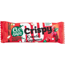 Фруктовый батончик ягоды клюква брусника Олайт Crispy
