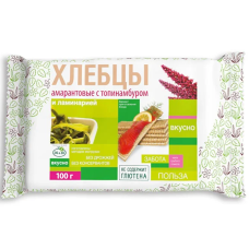 Хлебцы амарантовые без глютена с ламинарией, 100 гр тм Di-Di