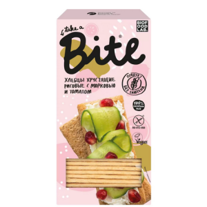Хлебцы хрустящие BITE РИСОВЫЕ С МОРКОВЬЮ И ТОМАТОМ 150гр