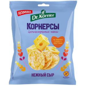 Чипсы цельнозерновые кукурузно-рисовые с сыром Dr. Corner