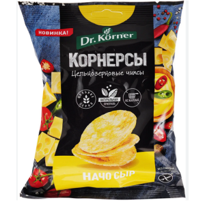 Чипсы цельнозерновые кукуруз-рисов начо сыр Dr. Corner
