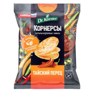 Чипсы-корнерсы кукуруза-рис с тайским острым и сладким перцем Dr. Corner