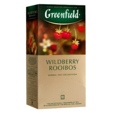 Чай Ройбуш Rooibos с клюквой и земляникой, 25 пак. Greenfield