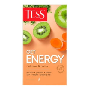 Чай зеленый Get Energy, 20 пирамидок Tess
