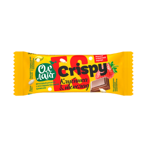 Фруктовый батончик клубника &amp;шоколад Олайт Crispy