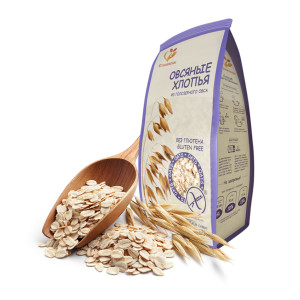 Овсяные хлопья без глютена органические 375гр Сташевское