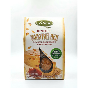 Печенье Золотой лен с Сыром паприкой и пажитником Vitlen 200 г